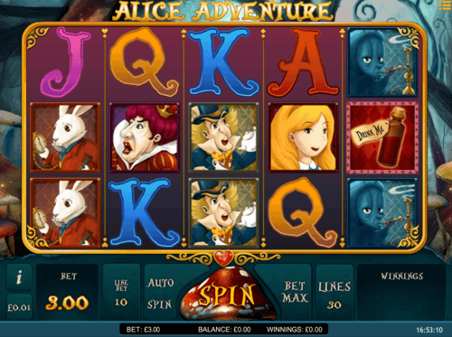 Alice Adventure uk slot game