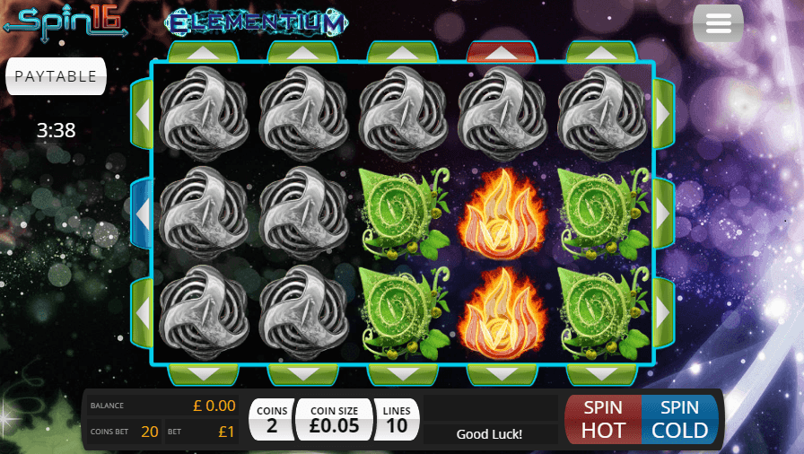 Elementium Spin 16 UK online slot game