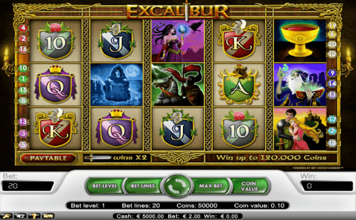 Excalibur UK online slot game