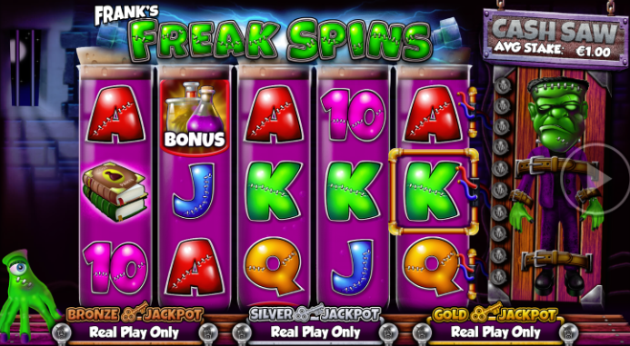 Frank's Freak Spins UK slot game