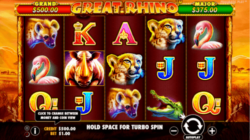 great rhino UK online slot game