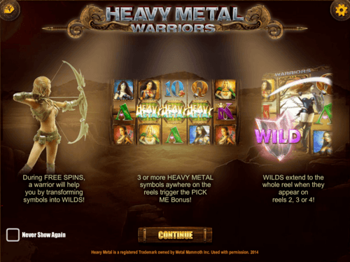 Heavy Metal Warriors online slot game