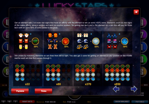 Lucky Stars slot game