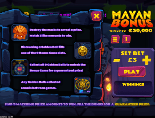 Mayan Bonus online