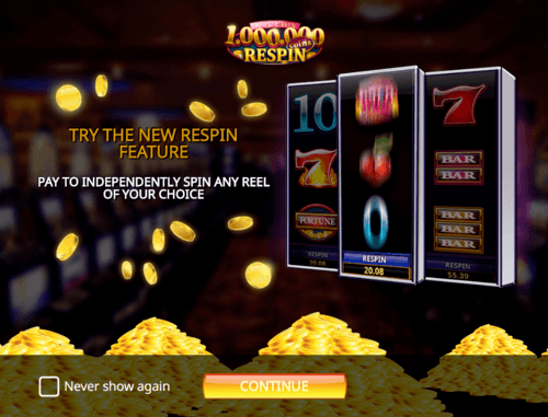 Million Coins Respin online slot game