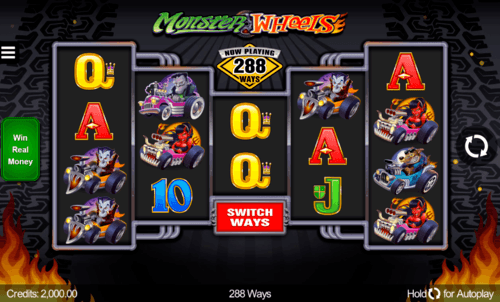 Monster Wheels UK online slot game