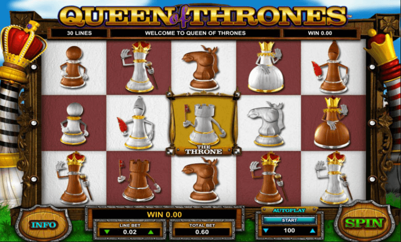 Queen Of Thrones UK online slot game