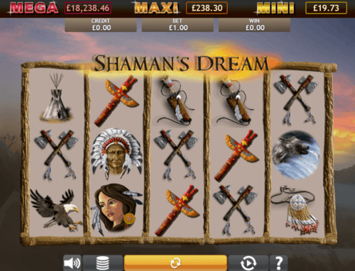 Shamans Dream Jackpot UK online slot game