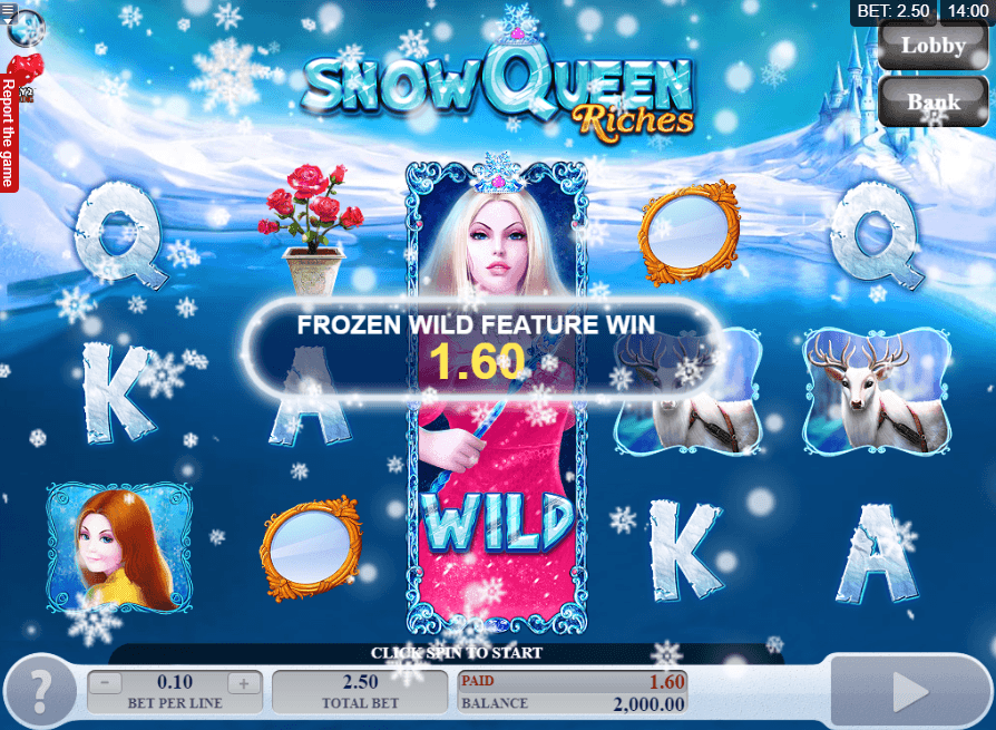 Snow Queen Riches UK online slot game