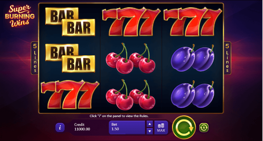 Super Burning Wins UK online slot game