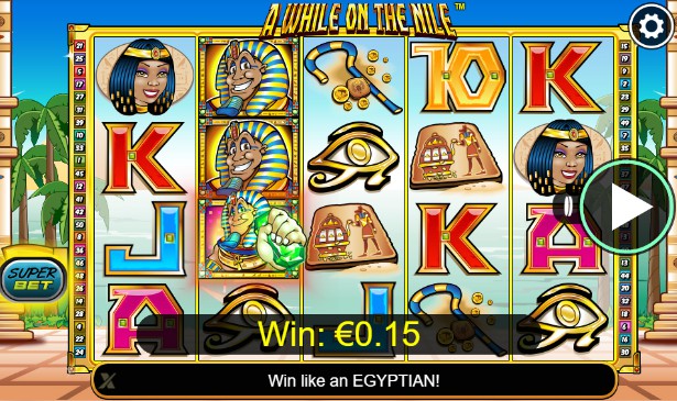 A While on the Nile UK slot game