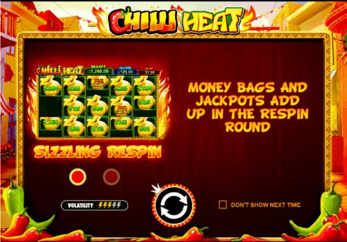 chilli heat intro screen