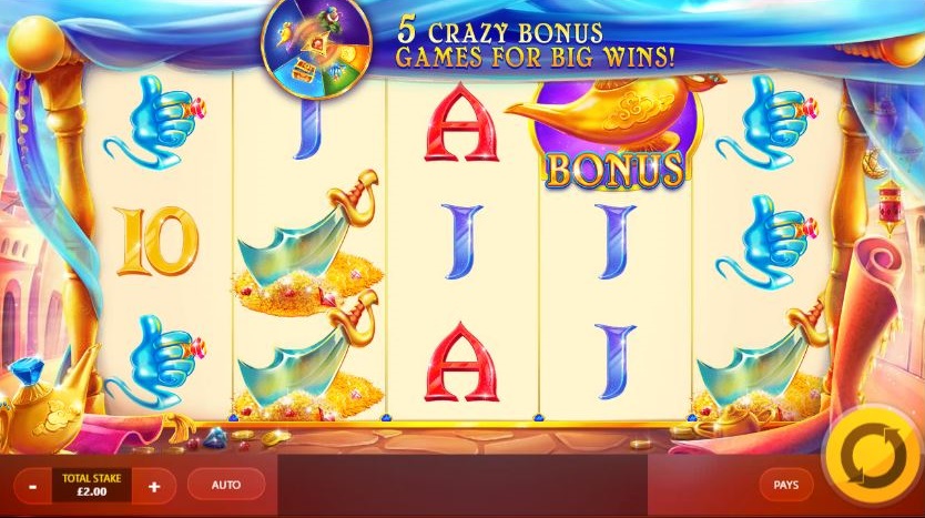 Crazy Genie UK online slot game