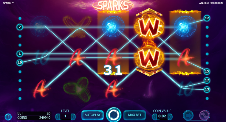 Sparks UK online slot game