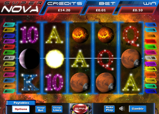 Super Nova UK online slot game